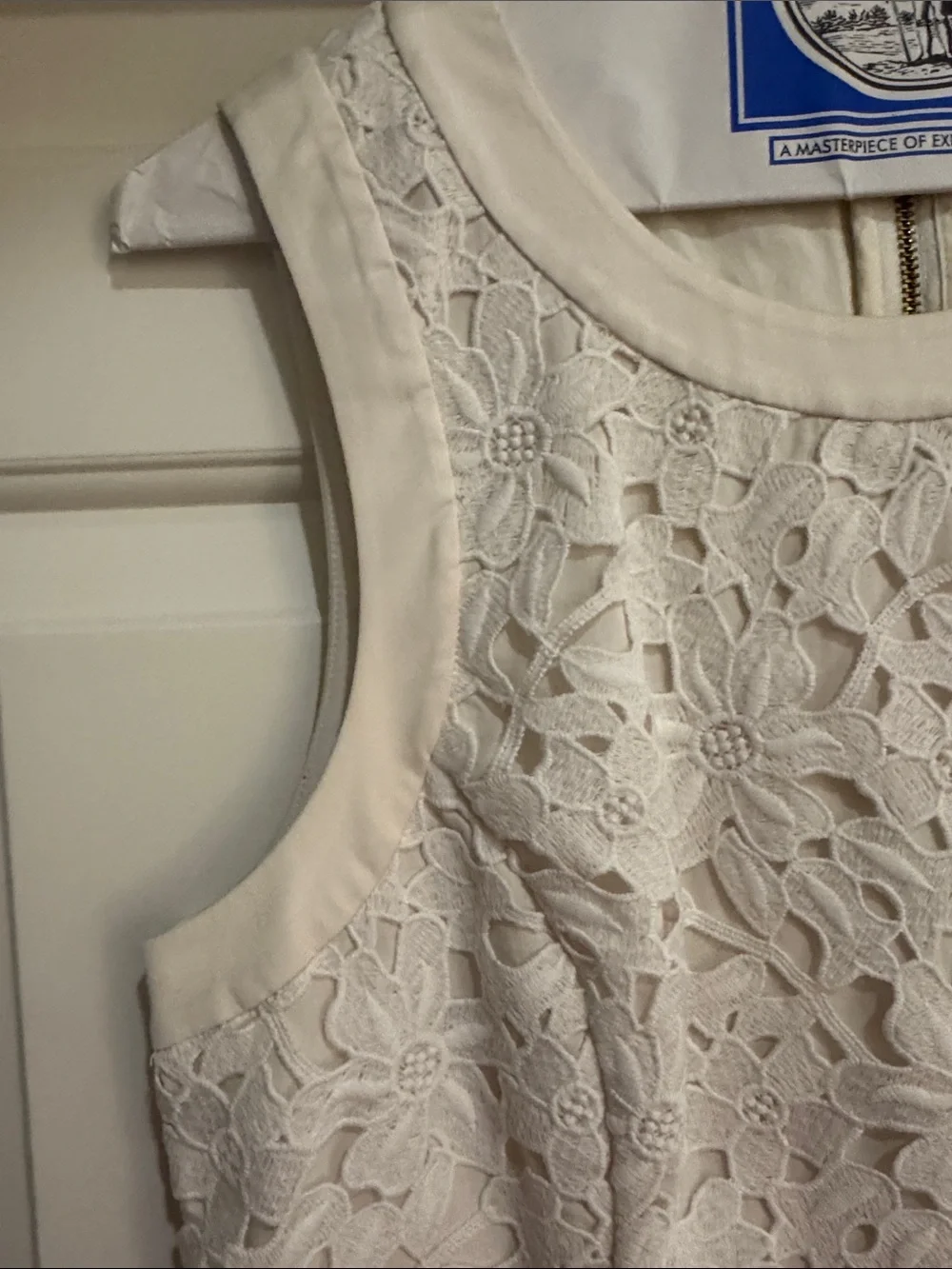 Kate Spade Sleeveless White Cutout Sheath Dress